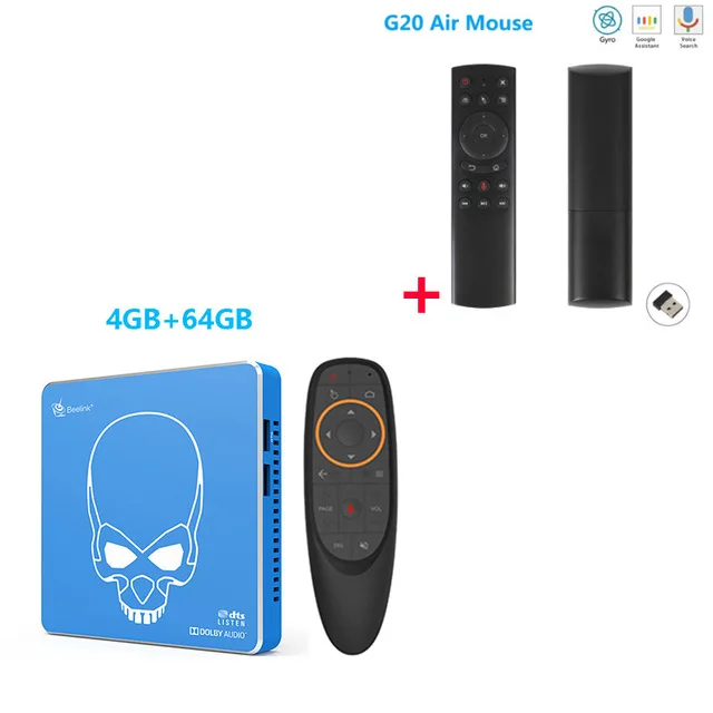 Beelink GT-King Pro Android 9,0 Smart Hi-Fi без потерь звук ТВ коробка 4 Гб 64 Гб Amlogic S922X-H BT 4,1 2,4/5,8 ГГц Wifi медиаплеер - Цвет: 4GB64GB and G20S