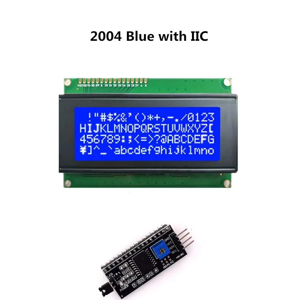 ЖК дисплей 2004 I2C 20x4 2004A синий/зеленый экран SPLC780D AIP31066 символов LCD IIC модуль адаптера
