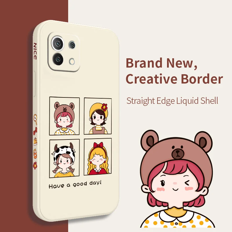 

Photo Frame girl Phone Case For Xiaomi Mi 11 10T 10 lite 9T Note 10 Redmi Note 9 9T 8 8Pro 7 7Pro 9 9A K40 K30 Cover
