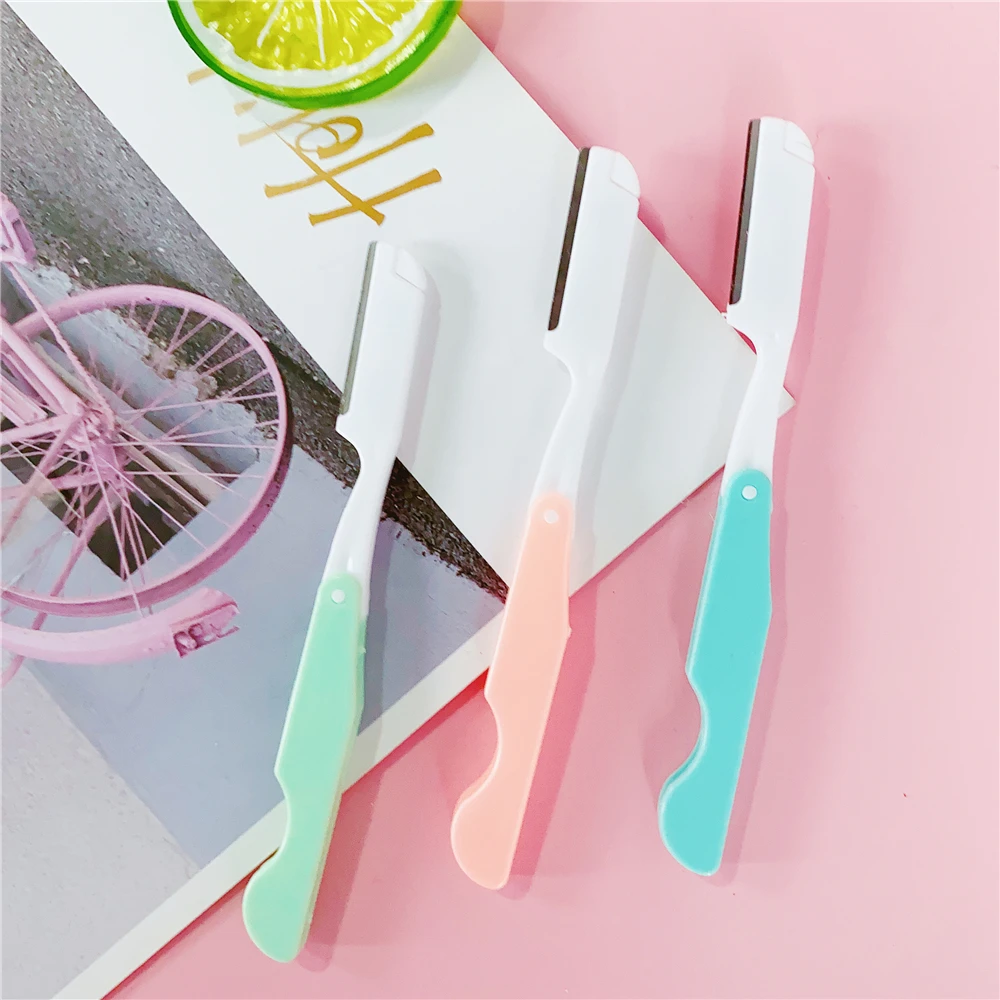 3 шт./пакет уход за кожей лица Триммер для бровей лезвия бритвы Ножи складной