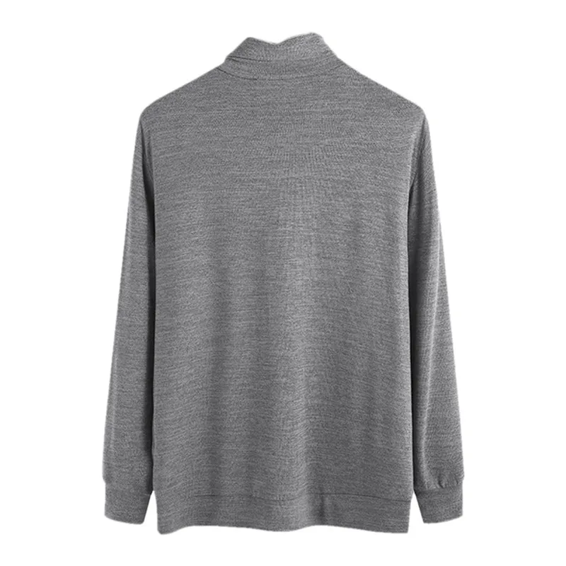 

Mens Plain High Neck Knitwear Casual Loose Jumper Pullover Basic Blouse Autumn Winter