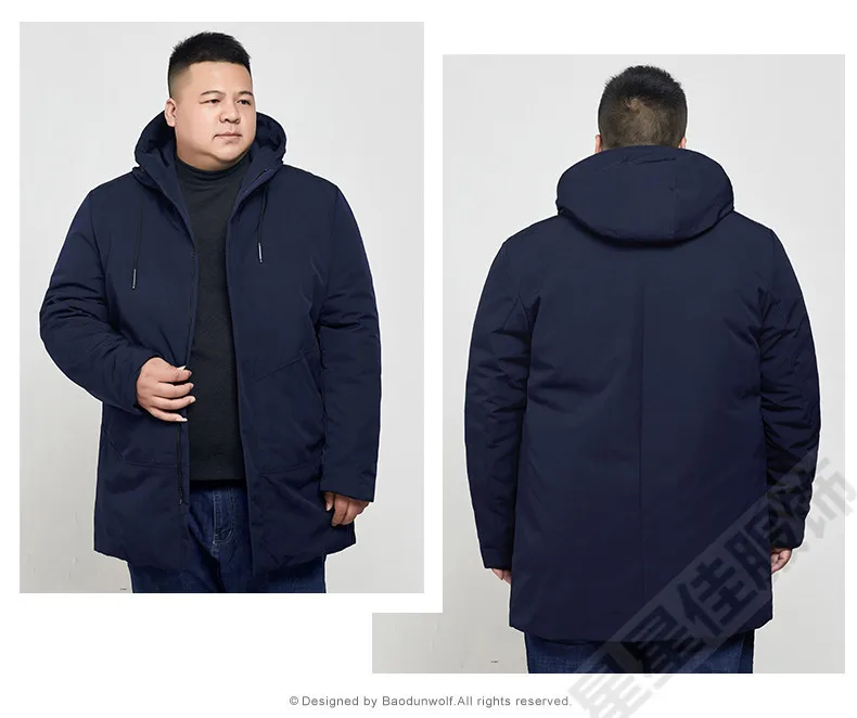 Женская зимняя длинная куртка размера плюс 10XL 8XL 6XL хлопковая Толстая Мужская