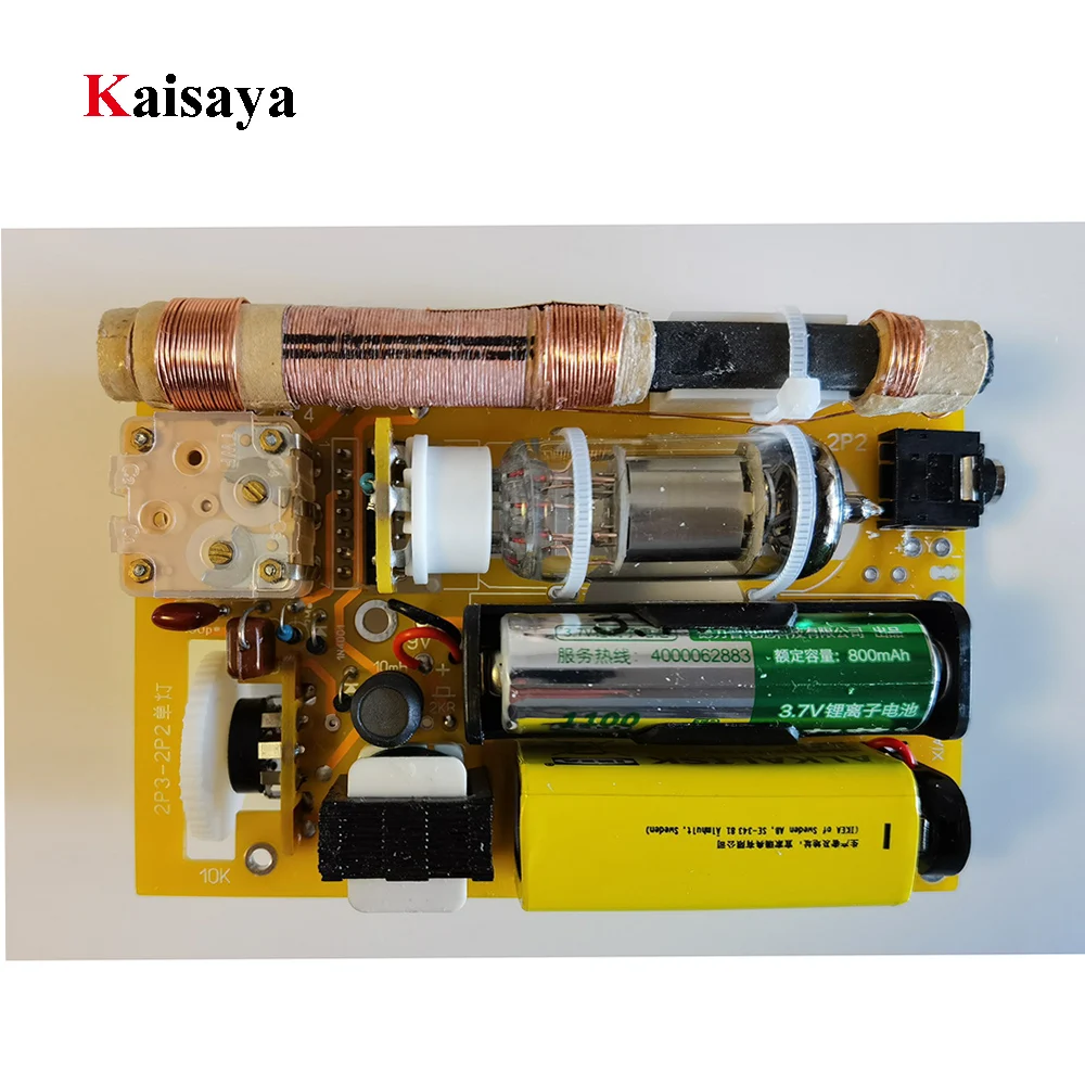 Tubo electrónico de radio de onda media, lámpara única, 2P2, Kits de bricolaje