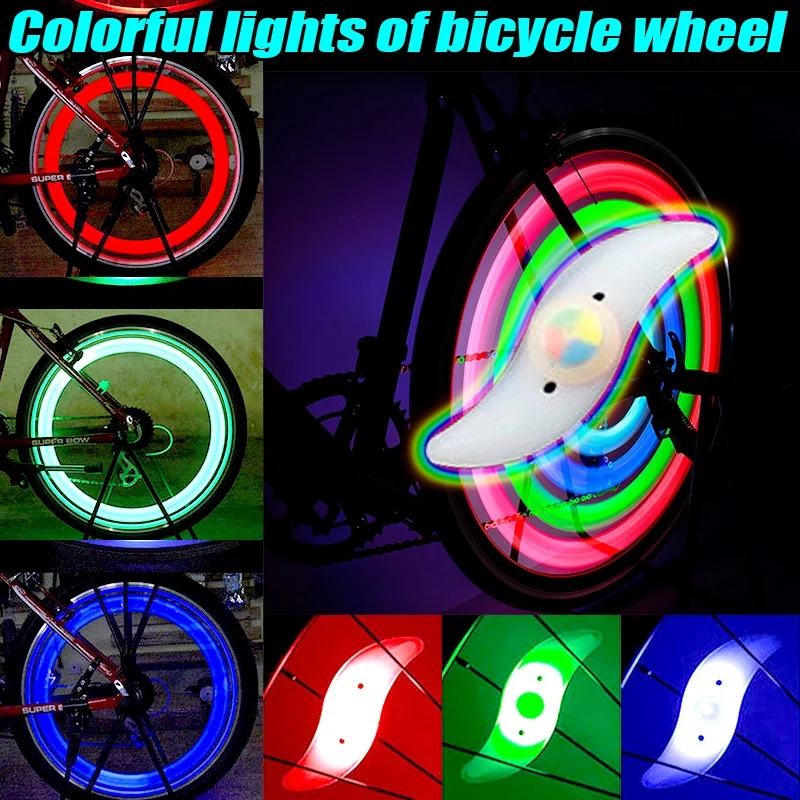 

1/2 шт., водонепроницаемые светодиодсветодиодный лампы для велосипедных спиц