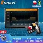 Автомагнитола Eunavi, 2 din, android, 10 дюймов, Универсальный HD-экран, видео, мультимедийный плеер, GPS-навигация, Авторадио 4 ГБ, 64 ГБ, Hi-Fi, DSP, DTS