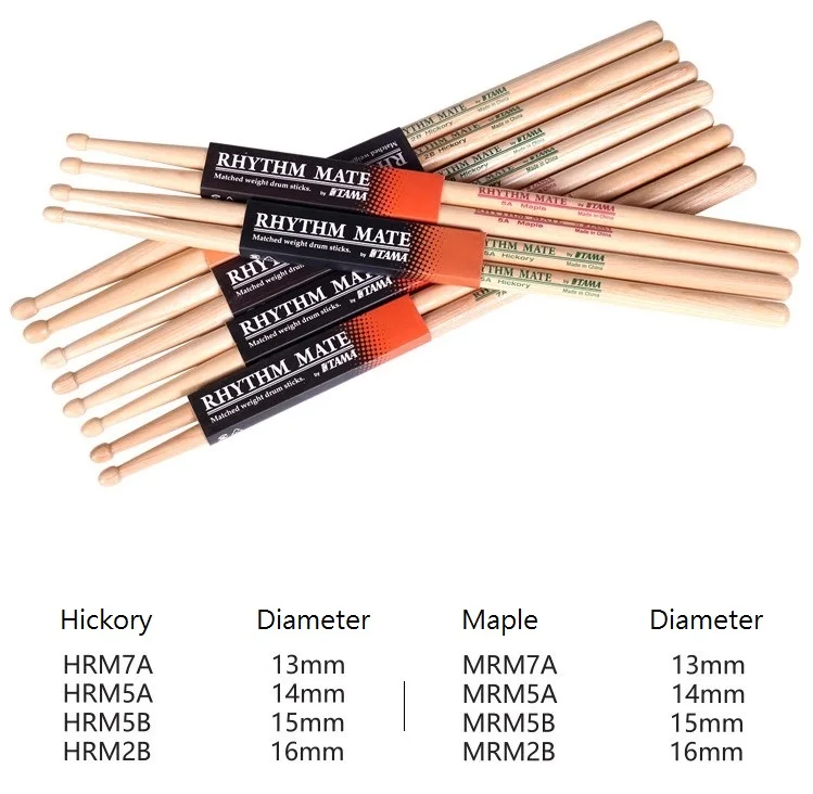 TAMA ритм мате барабан палка Hickory/кленовые барабанные палочки|drumsticks 7a|drumsticks 5a hickorydrum