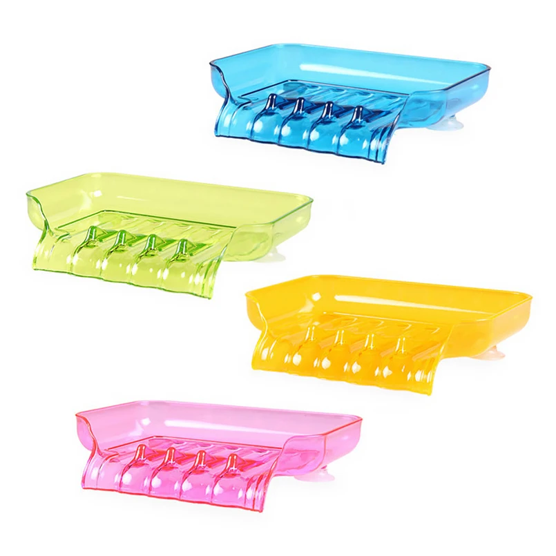 Сладкий Цвет водопад мыльница Пластик Подставка для губки падает сливной Душ с