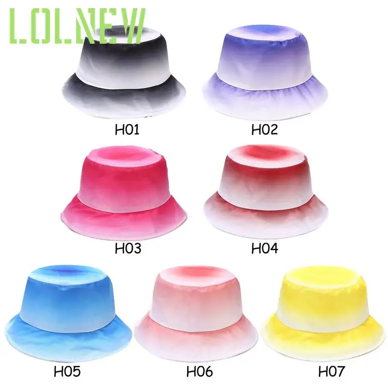 

Fashion Double-Sided Gradient Bucket Hat For Men Women Hip Hop Foldable Fisherman Cap Summer Sunscreen Cotton Couple Flat Hat