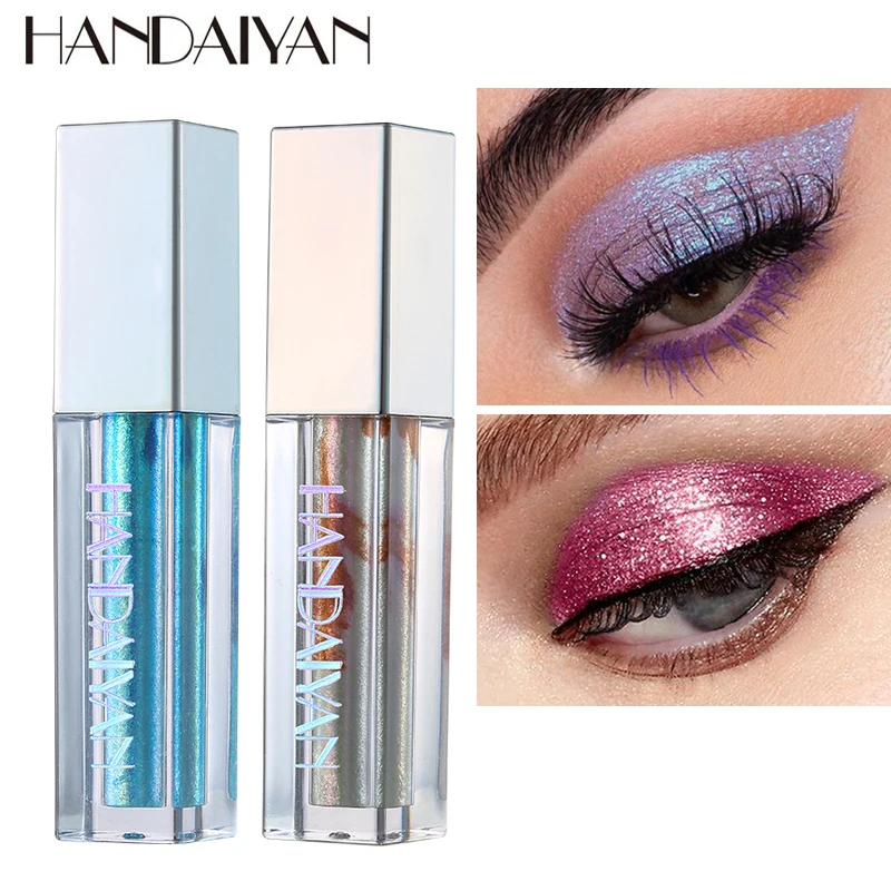 Новый 10 видов цветов Жидкий блеск карандаш для век мерцающий тени