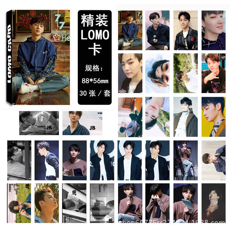 F 30 шт./компл. KPOP GOT7 7FOR7 Ablum фоторамка карты ЛОМО карта Джексон изображение Почтовые открытки декоративные канцелярские изделия вентиляторы принадлежности подарок - Цвет: F