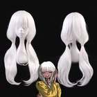 Парик для косплея Danganronpa Angie Yonaga, белый длинный с двумя хвостиками, из синтетических волос Dangan Ronpa V3 Killing Harmony