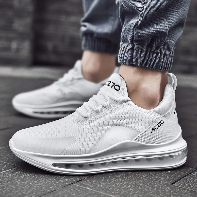 Mens Sneakers Casual Shoes 2020 Mesh Air Cushion Sports For Male Black Off White Men Footwear Trainers 46 47 | Обувь