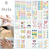 30pcs art fake tattoo sticker waterproof temporary tattoos on the body colorful xuanya heart temporal tattoos