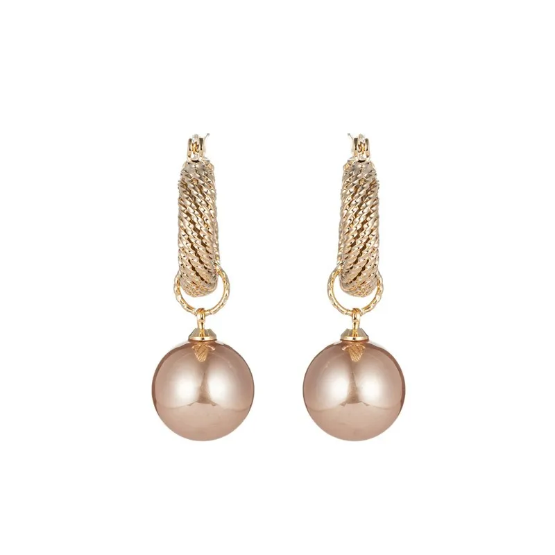 

2021 New Arrival Dominated Fashion Fine Pearl Drop Earrings Contracted Senior Geometric Metal Temperament Women Earrings Jewelry