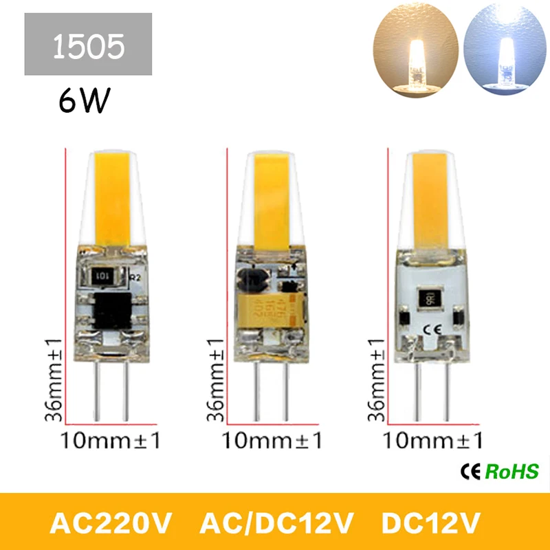 5 шт. мини G4 светодиодный светильник 6 Вт 8 12 AC/DC12V 220 В SMD 3014 лампада 360 Угол луча