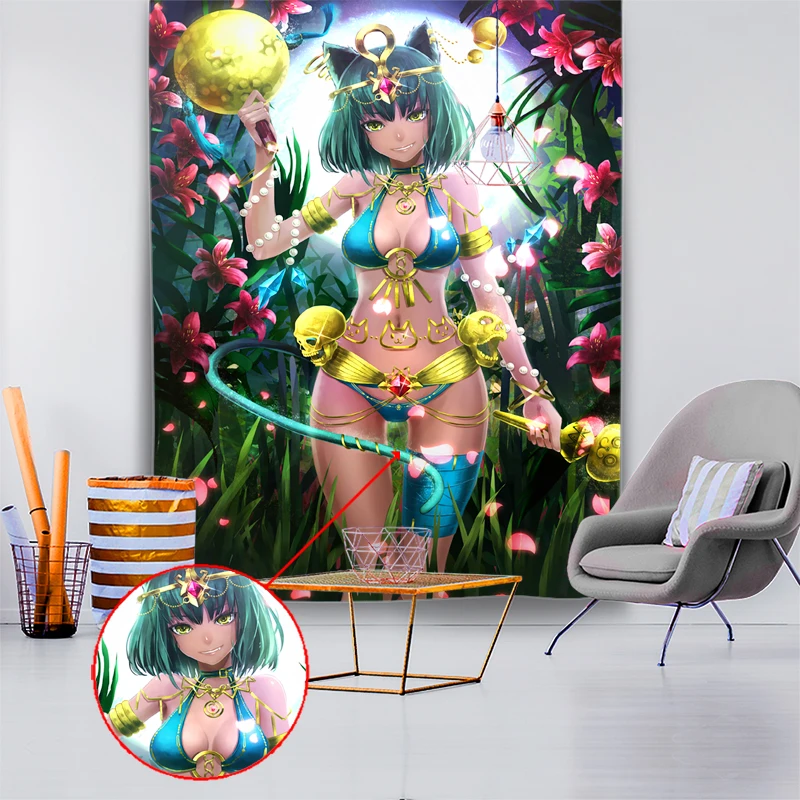 Аниме гобелены для девочек мультфильм комикс обои пляжное полотенце общежития