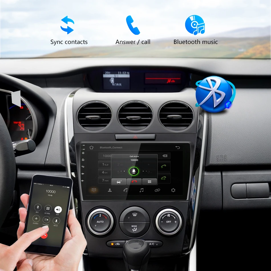 Jansite RDS " Android автомобильное радио для Mazda CX7 2008- DSP плеер с сенсорным экраном HIFI функция 2G+ 32G rom coche видео с рамкой