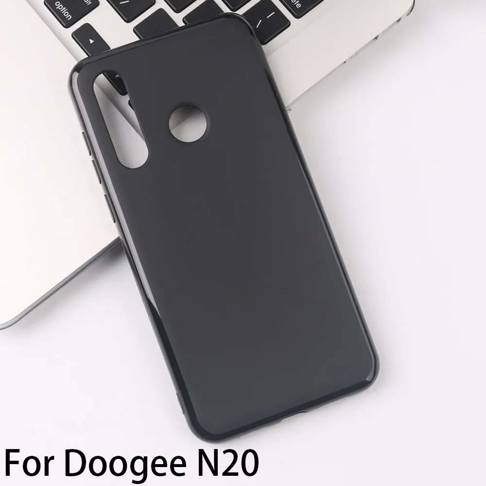 

Black Soft TPU Bumper Rubber Phone Case For Doogee N20 N 20 Coque Silicone Back Cover For Doogee Y9 Plus Capas