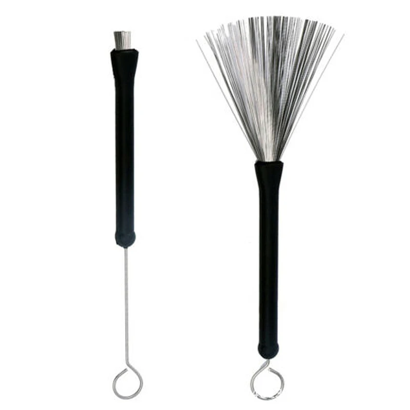 

Drum Sticks Set 1Pair Drum Brushes Retractable Wire Brushes Sticks Brush+1Pair Rods Drum Brushes Sticks Set For Jazz Music Lover