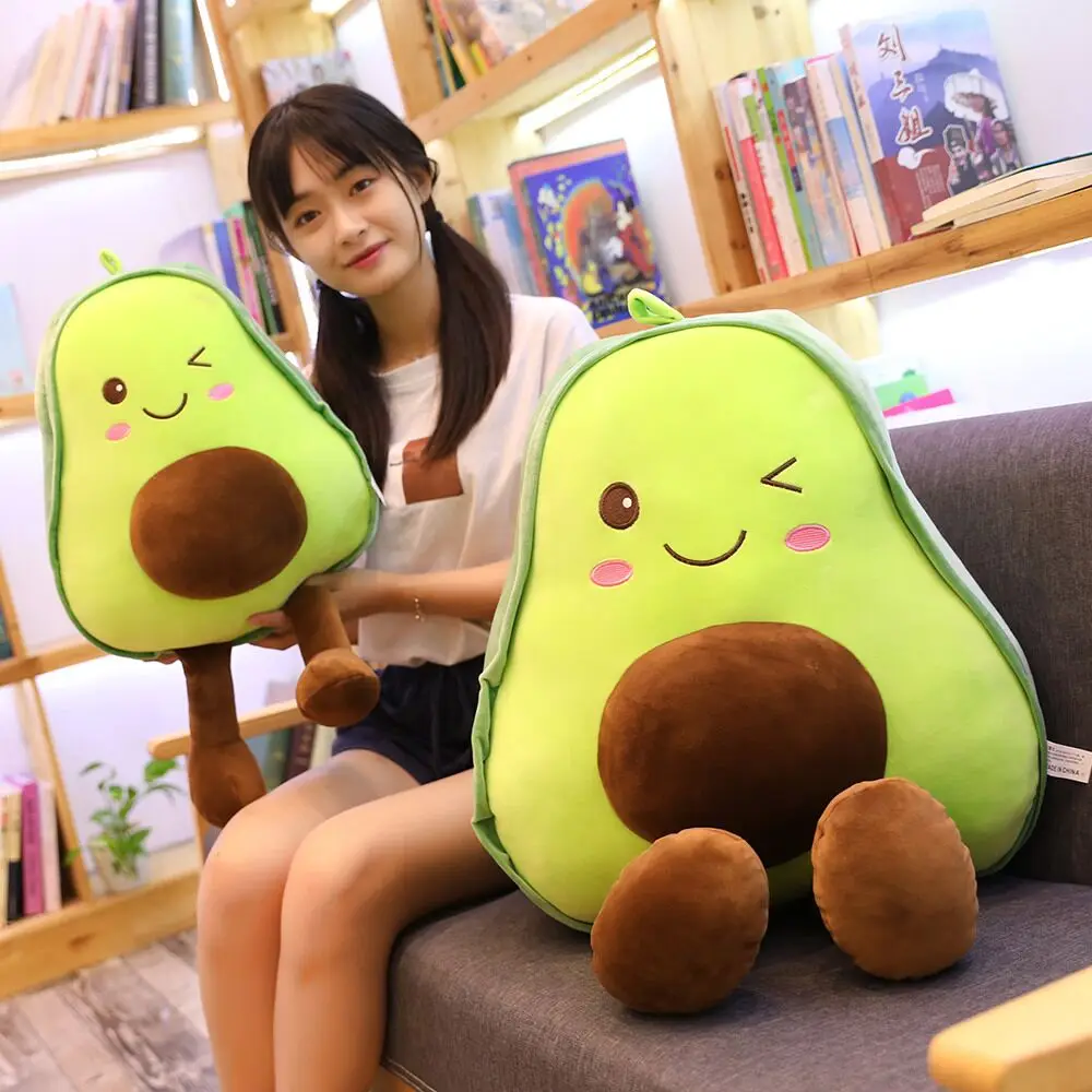 

30-45-60-85CM Cute Avocado Stuffed Plush Toy Filled Fruit Cushion Pillow Soft Plush Doll Child Baby Girl Kid Birthday Gift