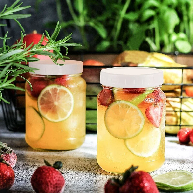 

16 Pack Wide Mouth Mason Jar Lids,Plastic Storage Caps with One-Piece Office Armrest Seat Cover