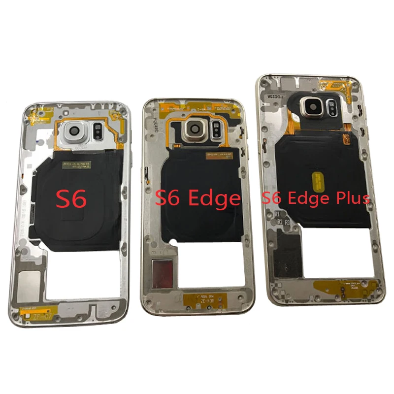 Metal Frame For Samsung Galaxy S6 Edge Plus G920 G925 G928 Original Phone New Housing Body Chassis With Camera Lens Middle Frame