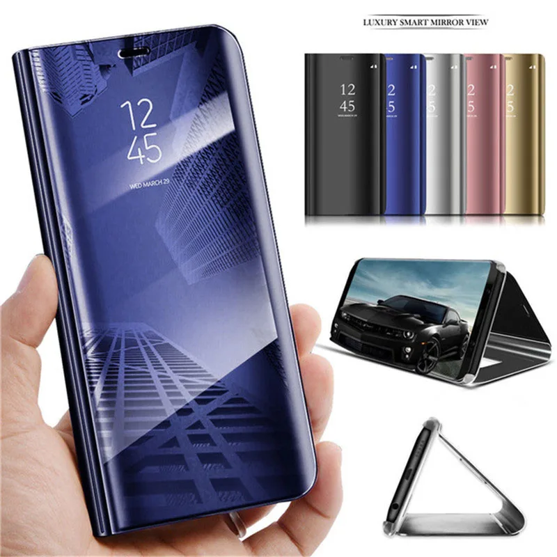 

Smart Mirror Flip Leather Mobile Phone Back Cover for Samsung Galaxy J7 DUO 2018 Case Clear View 360 Shcokproof Armor J7DUO Capa