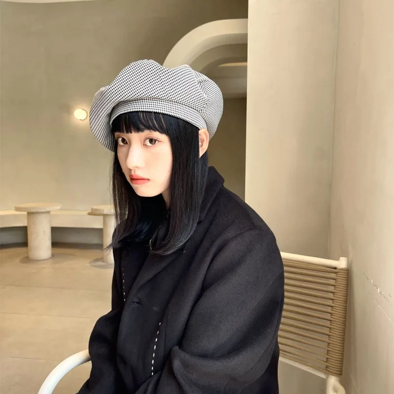 

Новинка 202108-2508794, модная шапка в клетку в стиле облака, уличная модель в стиле одинаковой звезды, Дамский берет, шапка для мужчин и женщин, худ...