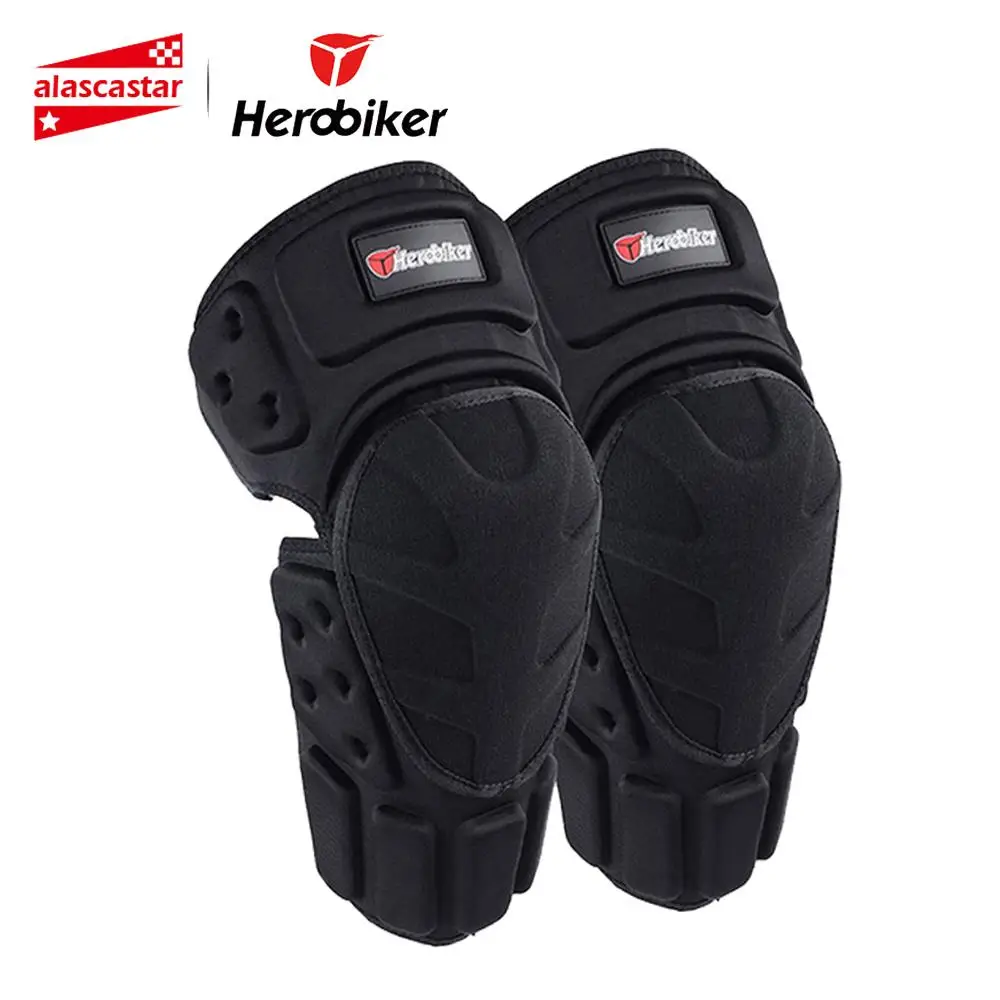 HEROBIKER наколенники для езды на мотоцикле, велосипедные наколенники для езды на велосипеде, гоночные наколенники, тактическое защитное снаряжение, поддержка экстремальных видов спорта