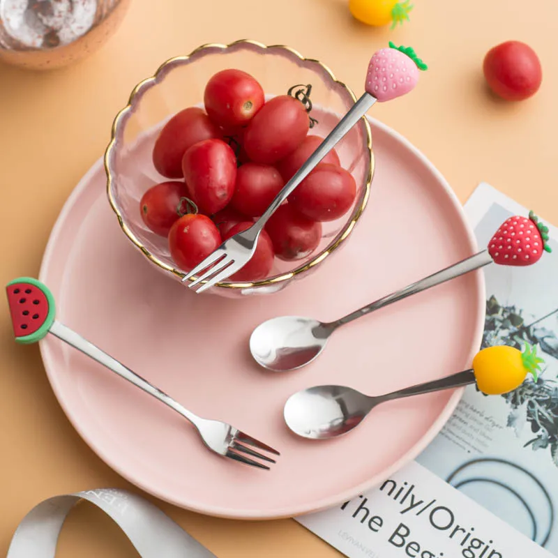 

Stainless Steel Spoon Fruit Spoon Fork Coffee Spoon Dessert Spoon Ice Cream Dessert Spoon Kitchen Accessories Tableware Scoops