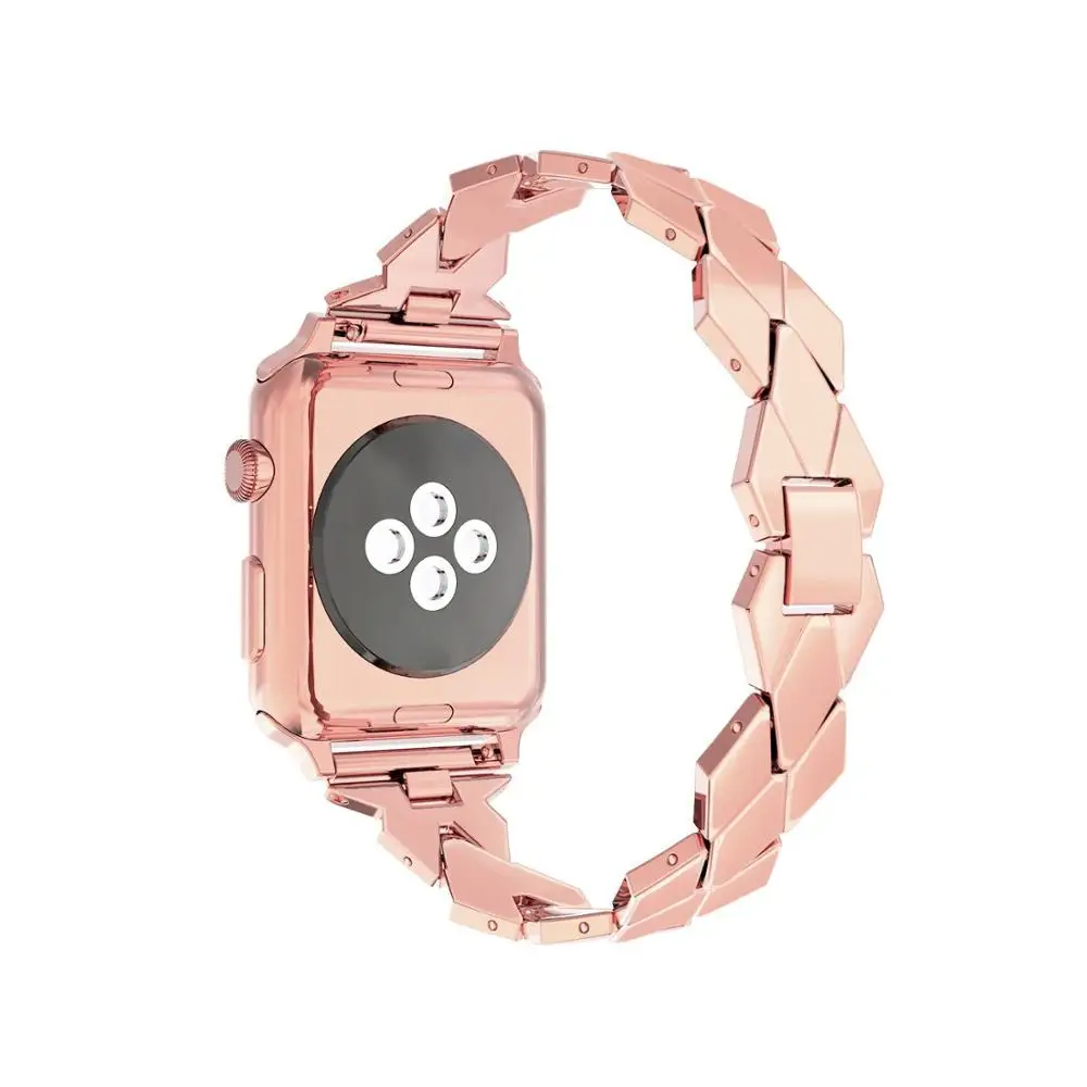 rose gold Ремешок из нержавеющей стали для Apple Watch band 42 мм/38 мм iwatch 4/3 band 44 мм 38 мм металлический браслет ремень ремешок для часов аксессуары для часов - Цвет ремешка: rose gold