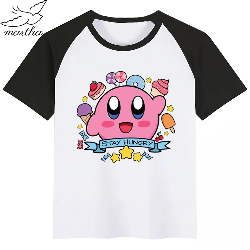 Детская забавная футболка с героями мультфильма аркадный Коллаж Кирби детские