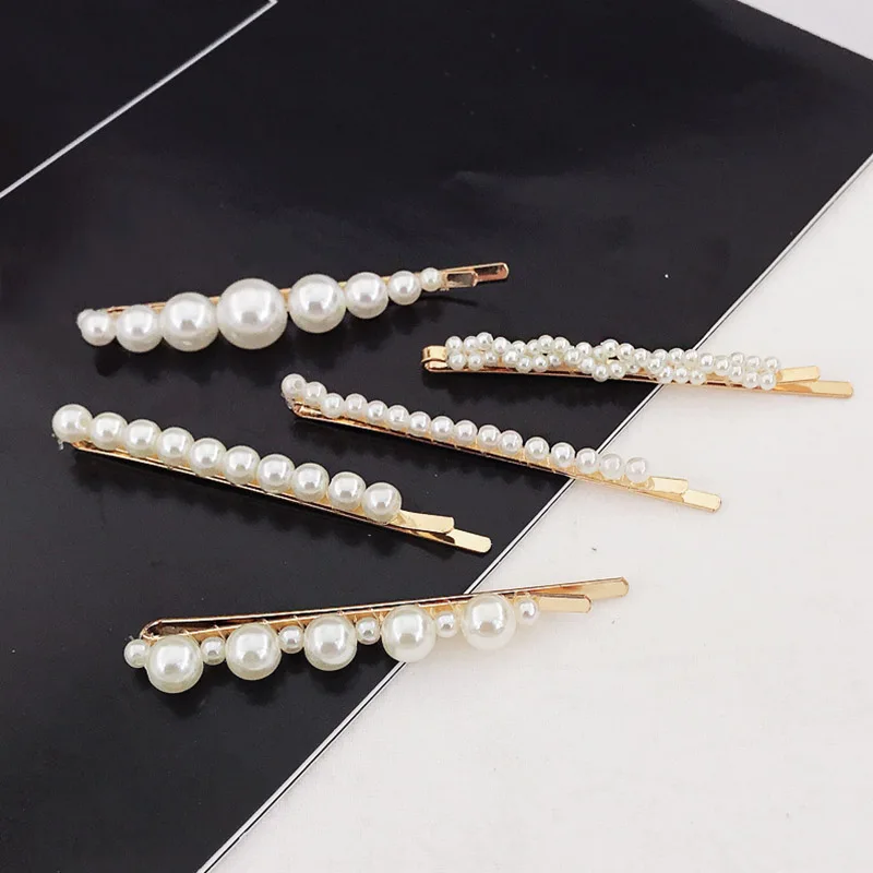 5 шт./компл. женские модные жемчужные геометрические заколки для волос Женская