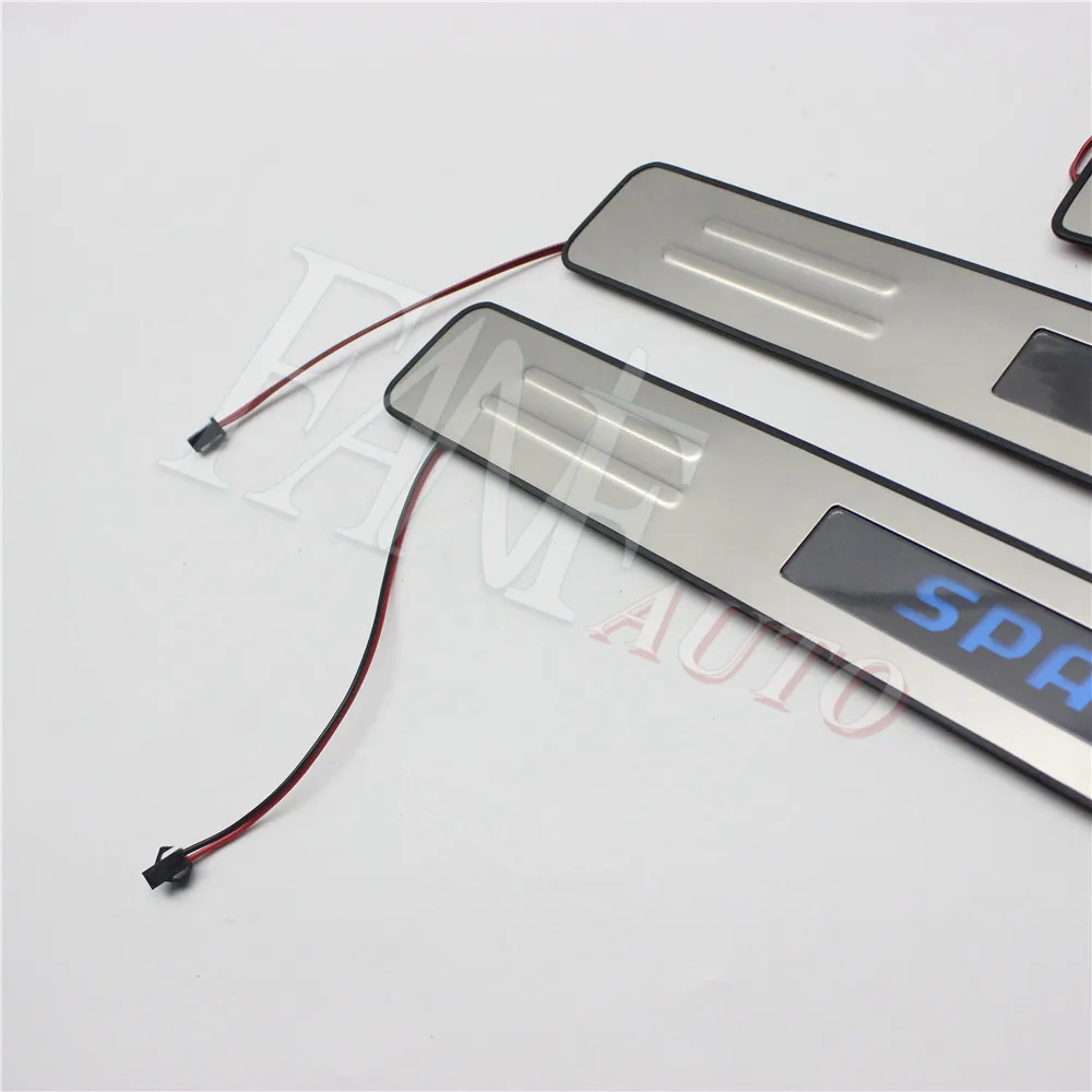 Светодиодная Накладка на порог из нержавеющей стали защитная для Chevrolet Spark |