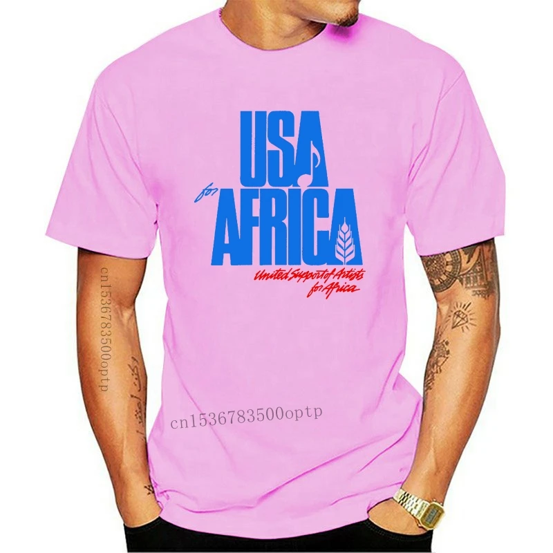

New We Are The World Anniversary Usa For Africa Black White T-Shirt Fashion S-5xl Cool Pride T Shirt Men Unisex 2021