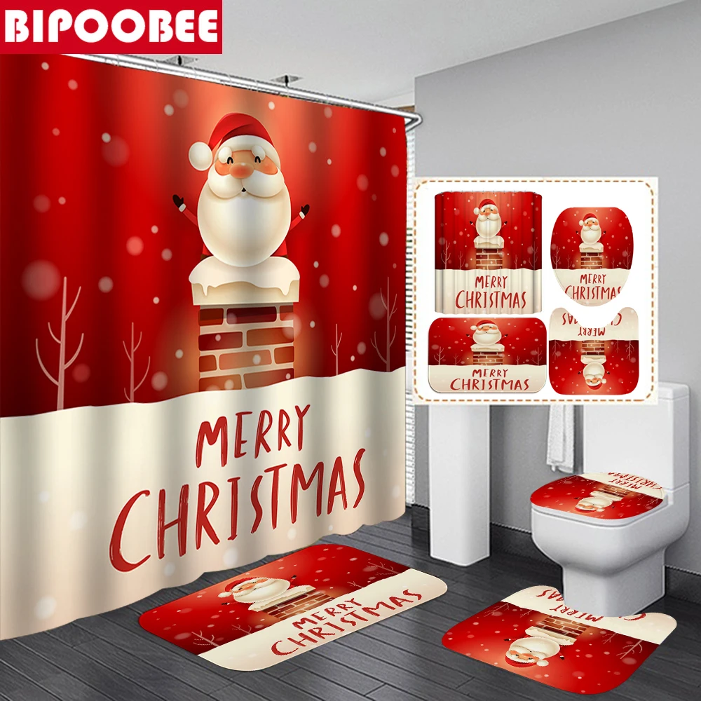 Высококачественная занавеска для душа с надписью Merry Christmas | Дом и сад