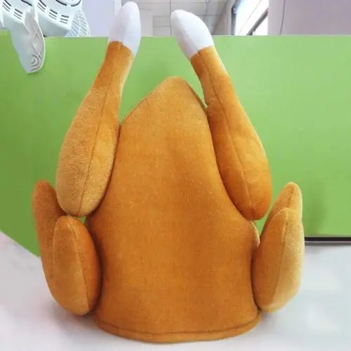 Women Men Hat Turkey Thanksgiving Novelty Cooked Chicken Bird Secret Santa Fancy Dress | Bucket Hats
