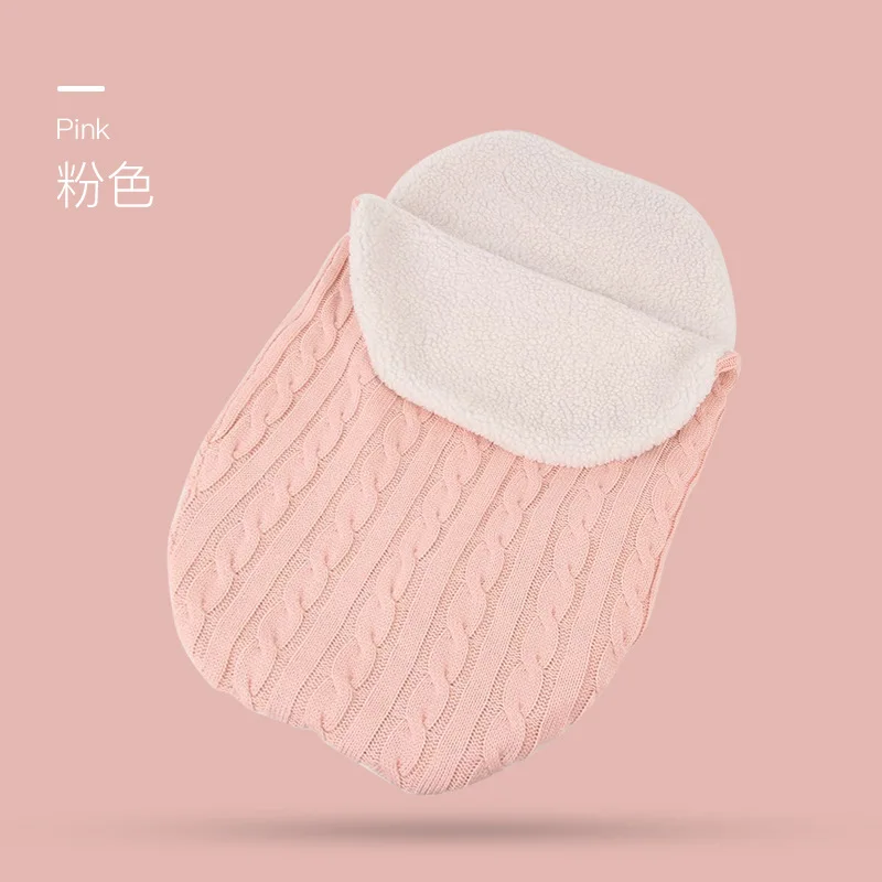 new born car seat sleeping bag pure cotton baby stroller sleeping bag add thick soft foot cover baby stroller accessories - Цвет: Белый