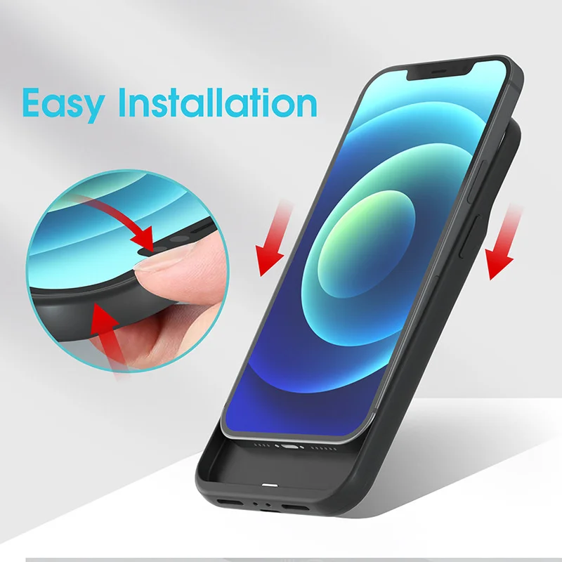 battery charger cases for iphone 13 12 pro max 13 12 mini power bank case for iphone xs max xr 6s 7 8plus se2 extenal power case free global shipping