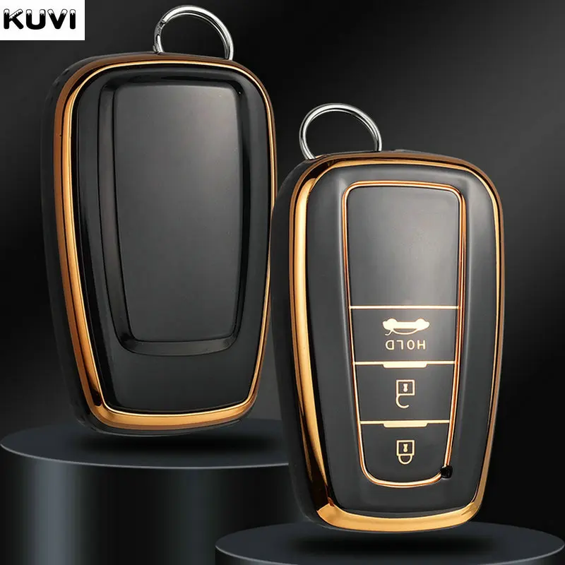 

Модный чехол из ТПУ для автомобильного ключа с дистанционным управлением, чехол для Toyota Corolla Prius Camry CHR RAV4 Altis Land Cruiser Prado без ключа