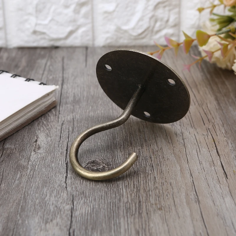 

Metal Ceiling Hook Large Size Heavy Duty Swag Ceiling Hooks with Hardware for Chandeliers Ceiling Installation Cavity Wall