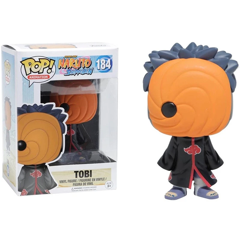 Funko POP аниме Shippuden Tobi #184 Uchiha Obito коллекционные виниловые куклы Фигурки Модели