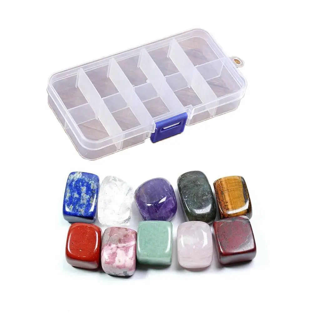 Натуральный кристалл куб из дробленого камня смесь семь чакр лечебный камень