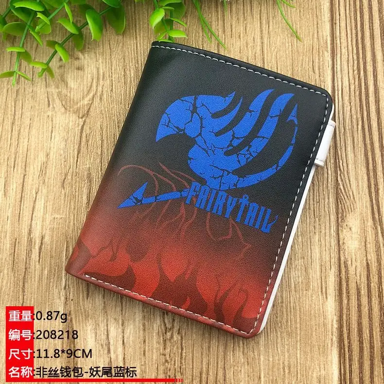 Короткий кошелек из искусственной кожи с изображением сказочного хвоста Аниме комиксов
