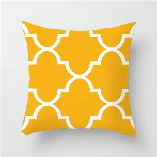 

Nanacoba Yellow Diamond Wave Cushion Cover Geometric Throw Pillow Case for Home Chair Sofa Decoration Pillowcases Short Plush
