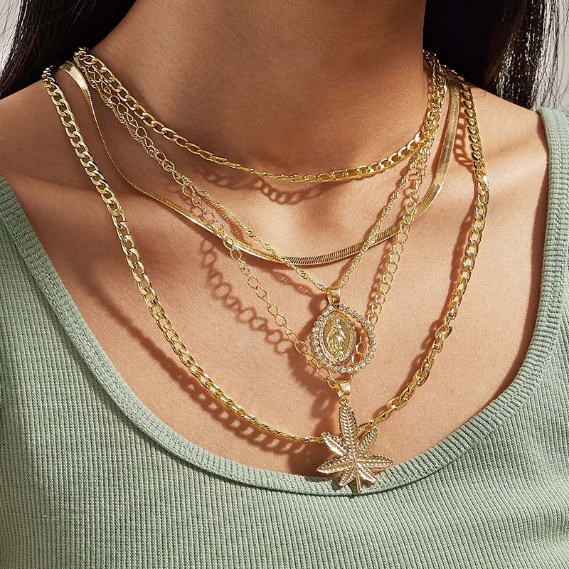 5 шт./компл. очаровательные женские зимние сапоги ожерелья в виде кленового листа