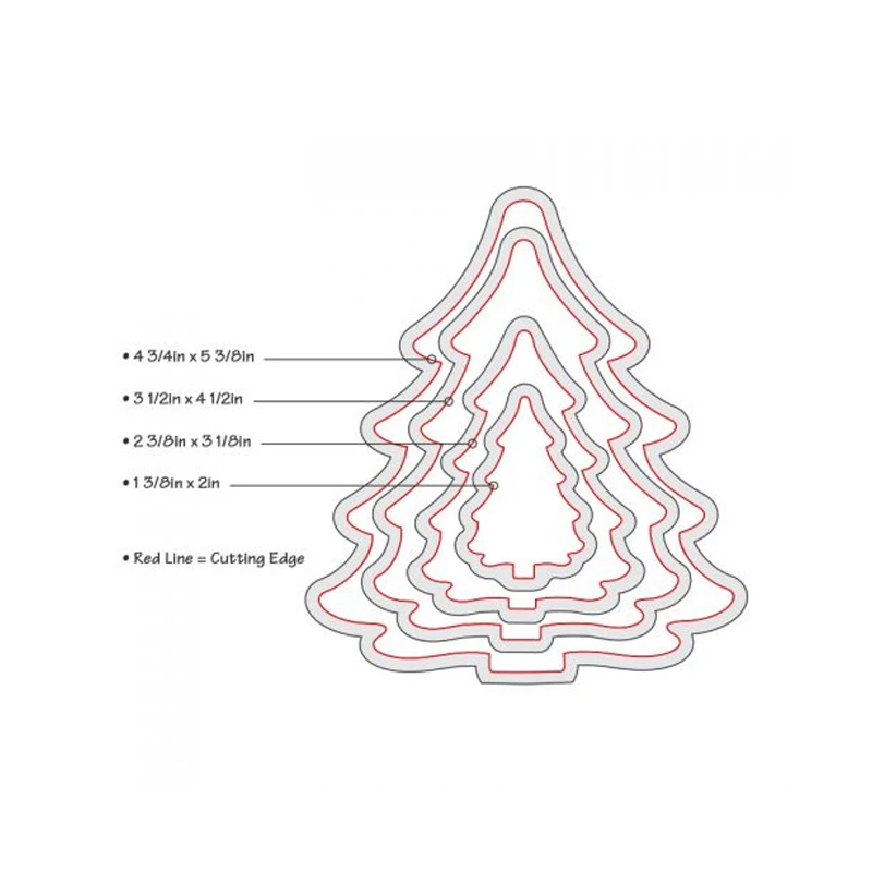 Plantillas de &aacute;lbum de fotos para hacer tarjetas, troqueles de Navidad doblados en 3D, sellos transparentes para el bosque, manualidades, bricolaje, novedad-5