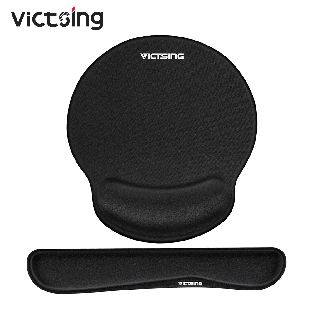 Коврик для мыши VicTsing и клавиатура, подставка для запястья с поддержкой запястья, набор из пены с эффектом памяти, Коврик Для Мыши для ПК, компьютера, ноутбука, Mac Gamer