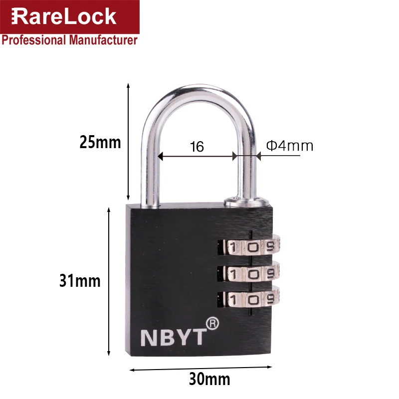 5 цветов Алюминиевый Комбинированный Замок для двери шкафа тренажерного зала 3
