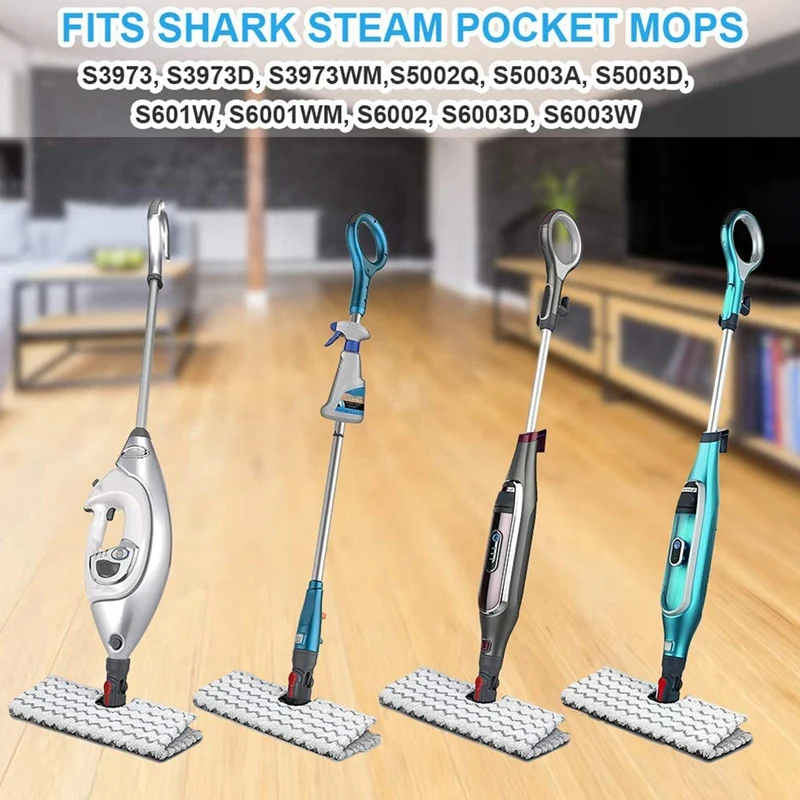 

5 Pcs Mop Pads for Shark Lift-Away Steam Pocket Mop S3973 Series Replacement Part for Genius Steam Pocket Mop